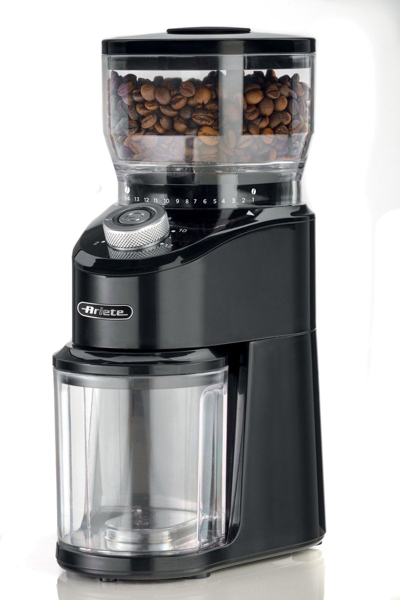 Ariete 3023 00 - macinacaffè elettrico - 200 watt - fino a 200 grammi - 14 livelli di macinatura - nero