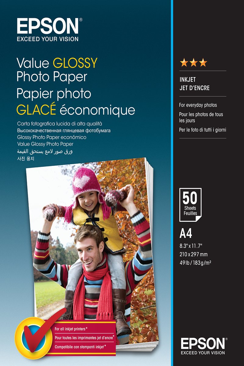 Epson value glossy photo paper pak fotopapier meerkleurig glans
