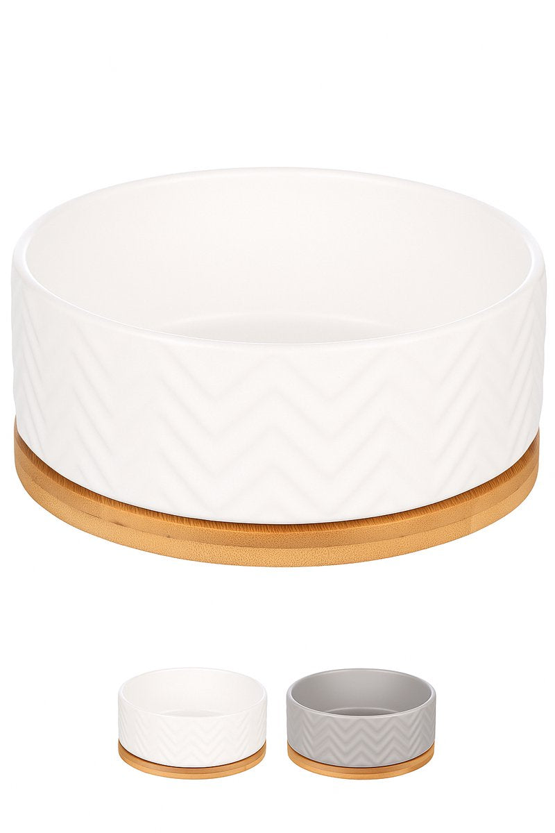 Cuenco de comida para perros Flamingo - bebedero para perros - cuenco de comida para perros con soporte - cuenco de comida para perros de cerámica - ø16 cm - 990ml - cuenco de comida blanco bianco