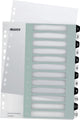 Leitz wow tab 1-12 tabs riutilizzabili formato a4 in bianco e nero