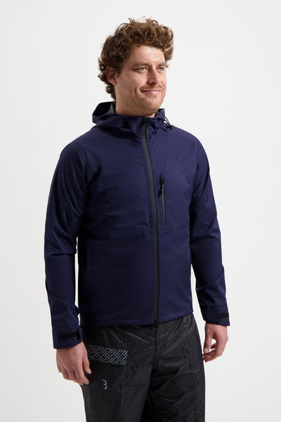 Chubasquero Bbb Cycling Rainshield Explorer - chaqueta de ciclismo repelente al agua para hombre y mujer - chaqueta de ciclismo de cercanías - azul oscuro - talla L - bbw-450