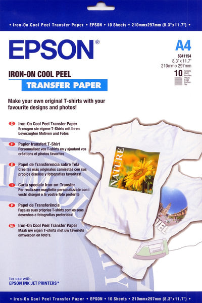 Epson iron-on-transfer paper - a4 - 10 sheets