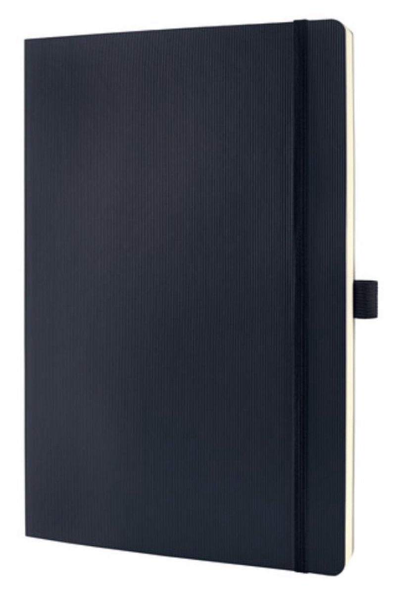 Sigel - notitieboek - conceptum pure - a4 - softcover - zwart - 194 pagina's - 80 grams - ruit - si-co310
