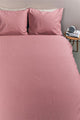Funda nórdica uni algodón Ambiante - liso - doble - 200x200220 - rosa