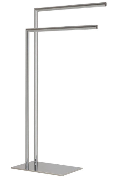 Sealskin tube - handdoekrek 2-armig vrijstaand - geschikt voor 2 handdoeken - chroom