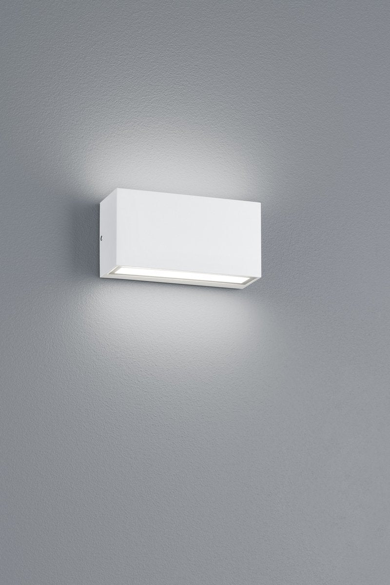 Trio trent - wandlamp - wit mat - incl. 1x smd 9 w - niet dimbaar - buitenverlichting - ip65