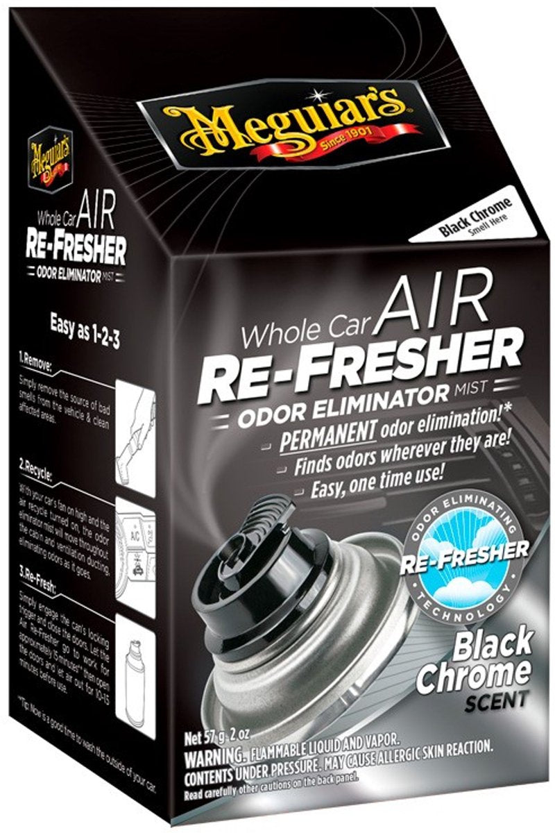 Meguiar's deodorante per auto - deodorante per auto nero cromato - 59 ml