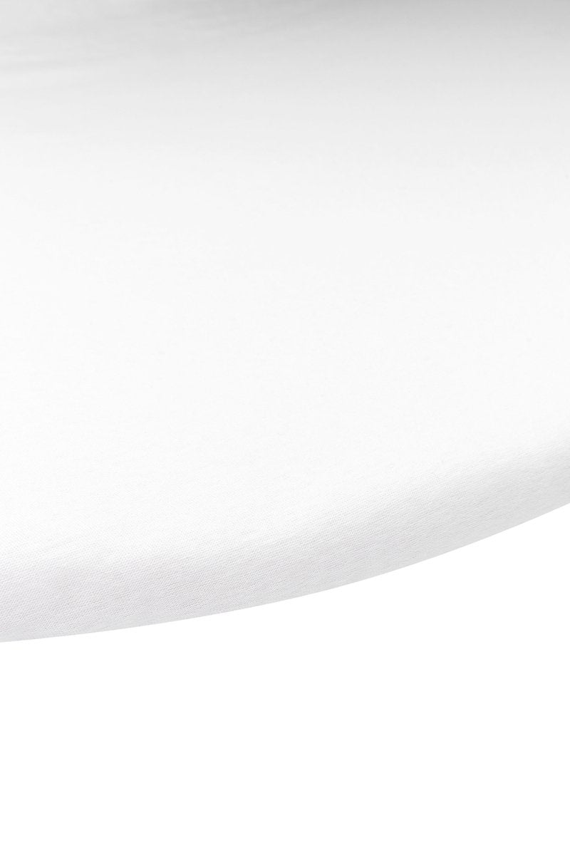 Materasso per box lenzuolo con angoli Meyco Baby Uni - bianco - rotondo 90 95 cm