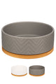 Cuenco de comida para perros Flamingo - bebedero para perros - cuenco de comida para perros con soporte - cuenco de comida para perros de cerámica - ø16 cm - 990ml - cuenco de comida gris bianco
