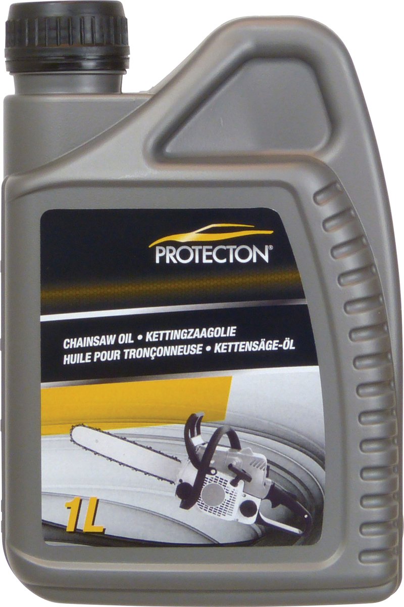 Protecton chainsaw oil - for protecting and lubricating the saw chain - for electric and petrol chainsaws - strongly adhesive - prevents throwing effect - 1 liter
