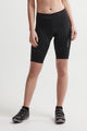 Craft core essence shorts w dames fietsbroek - zwart - zilver