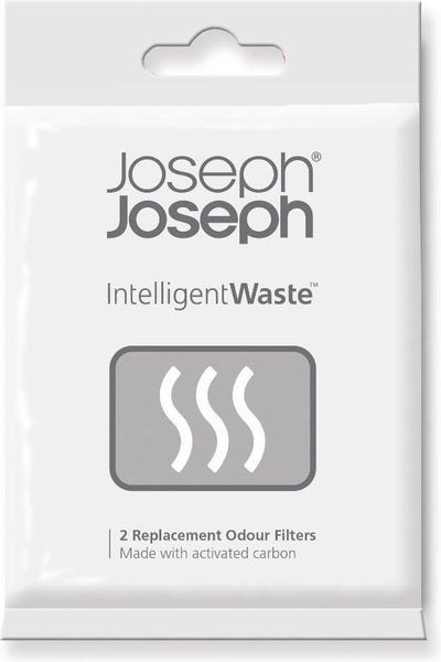 Joseph joseph filtros de olores de repuesto para desechos inteligentes - filtros de carbón activo para sistemas de desechos totem y titan stack - paquete de 2