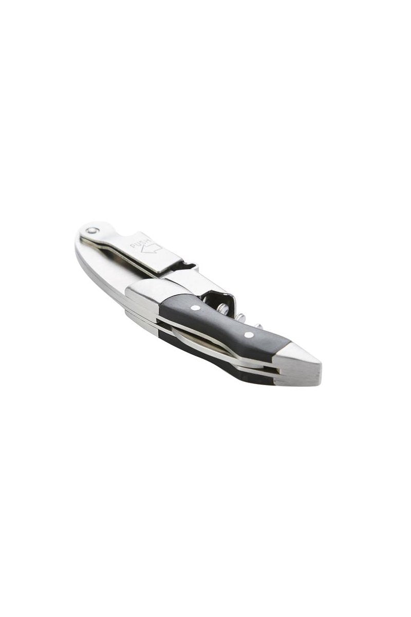 Cavatappi punta-virgola - coltello da cameriere - prestigio - legno nero