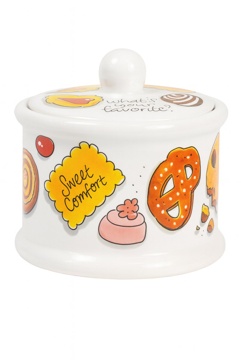 Amsterdam bionda - barattolo portaoggetti - 12,5 cm - giornate accoglienti - dolce comfort - barattolo di biscotti -