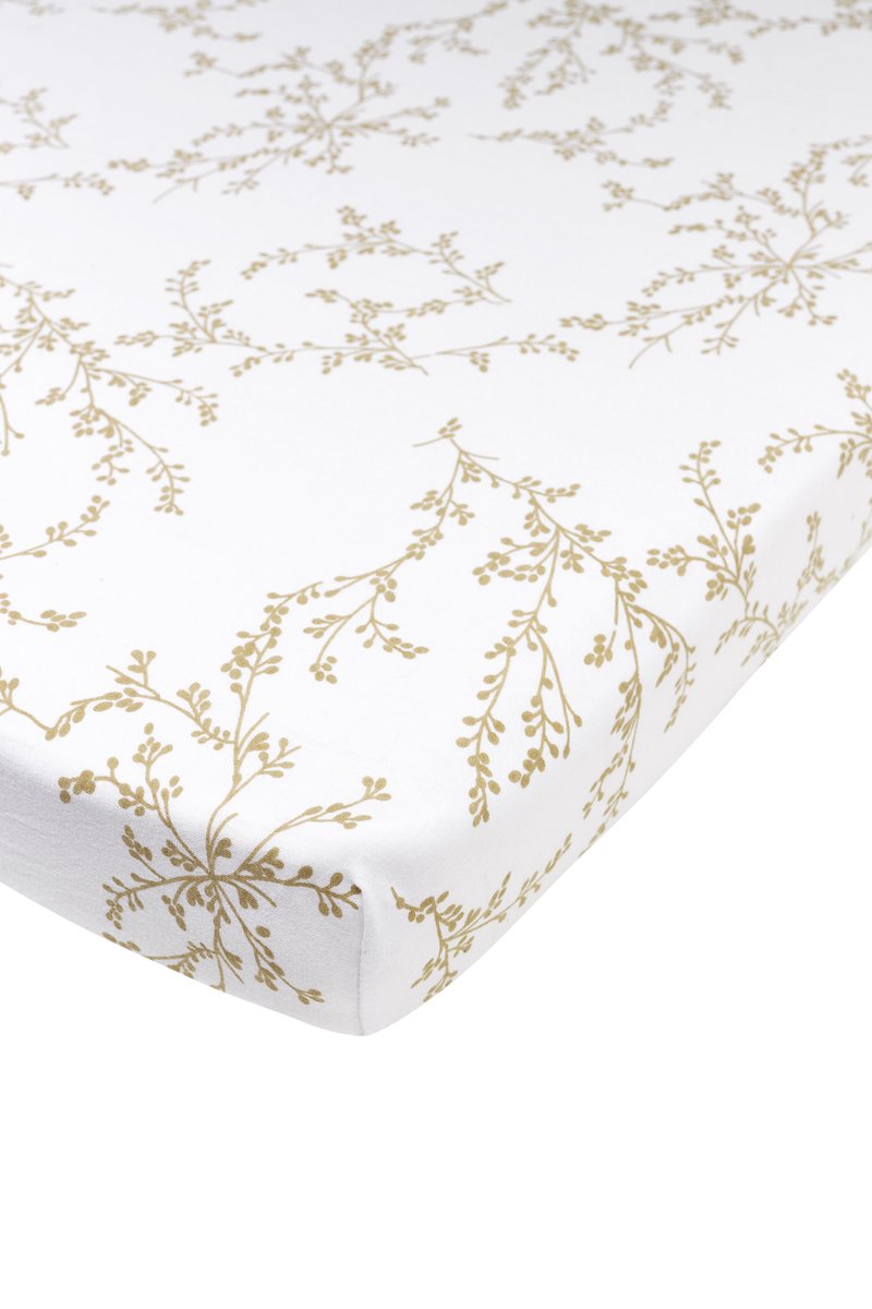 Materasso per box lenzuolo con angoli Meyco Baby Branch - sabbia - 75x95 cm