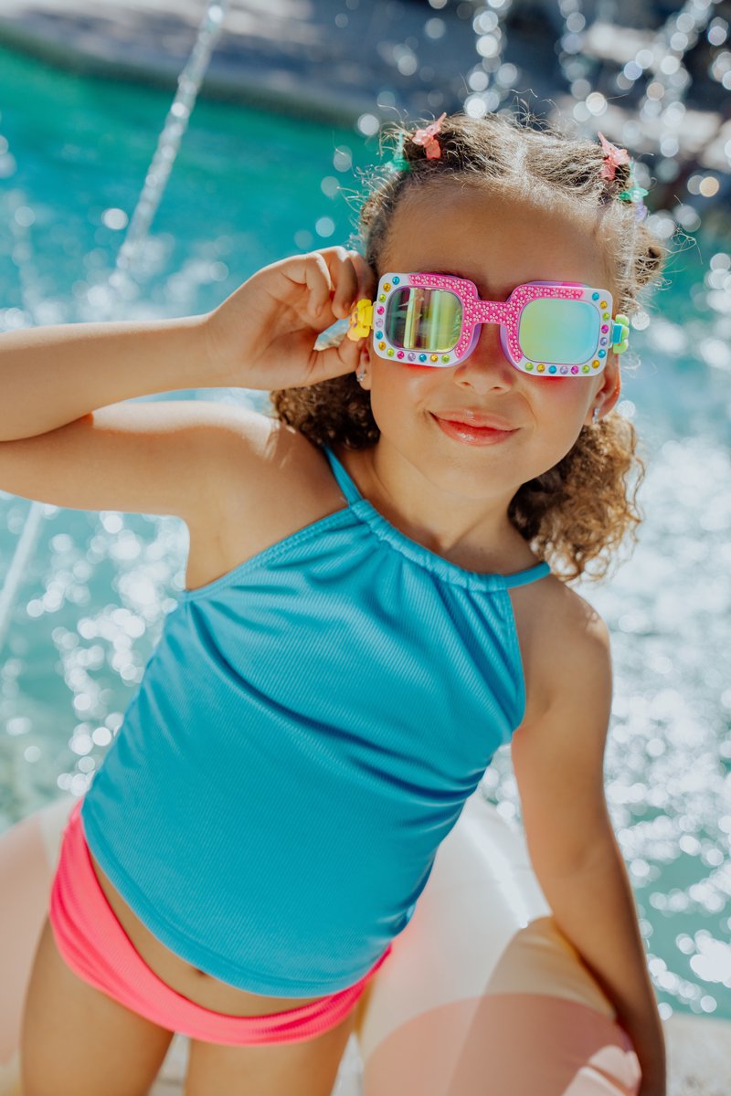 Bling2o gafas de natación niños - Pretty Girl Poppy - gafas de buceo - antivaho - protección UV - multicolor