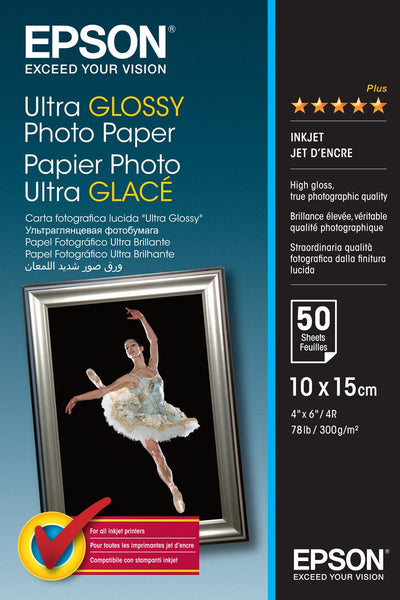 Epson c13s041943bh photo paper ultra - 10x15cm