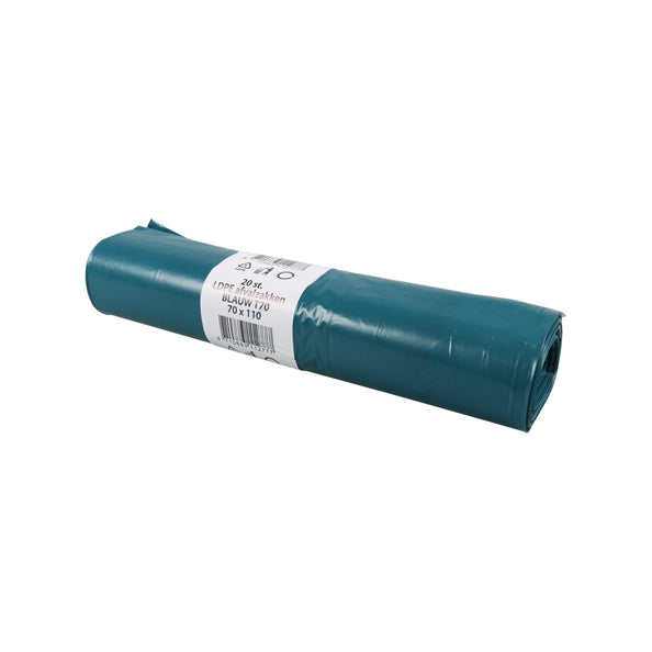 Bolsa de basura Powersterko LDPE azul 90x110cm 70my (1 rollo de 10 piezas)