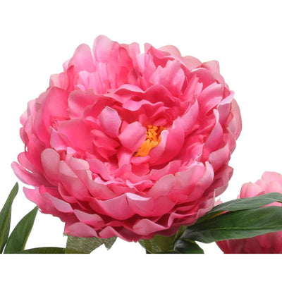 Decoris planta artificial peonía h57cm fucsia
