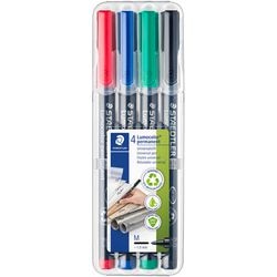 Rotulador permanente ohp staedler lumucolor 317 surtido pack 4 piezas