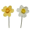 Decoris kunstbloem narcis h39cm geel wit 2 ass