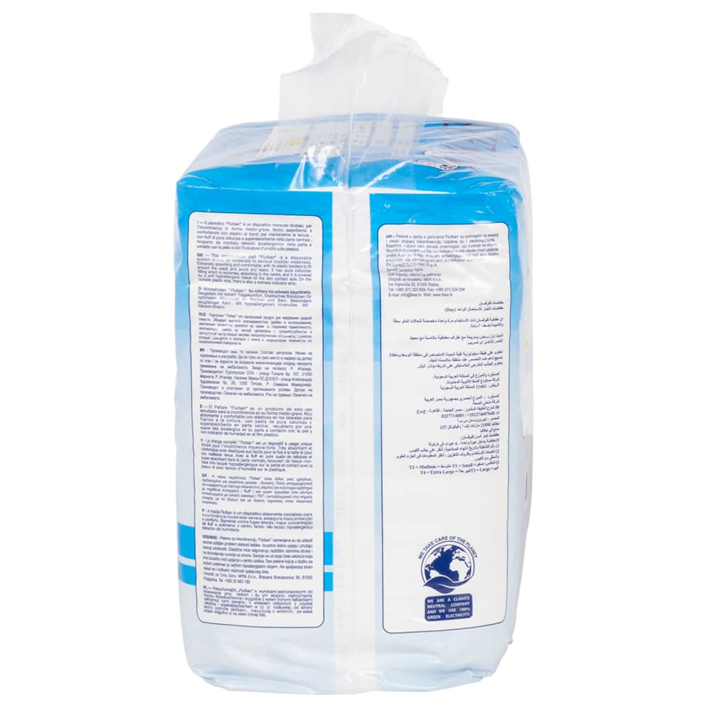 Vidaxl Flufsan Incontinentile Diaper 15 PCS Tamaño M