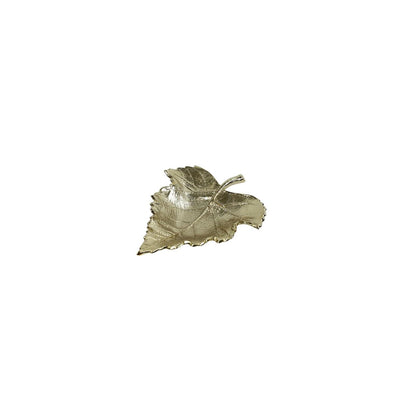 Countryfield cuenco hoja metal dorado 15,5x20x4cm