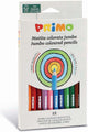 Caja Primo con 12 lápices de colores jumbo.