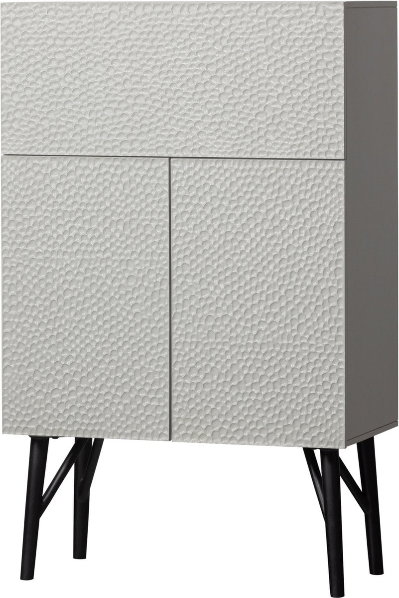 Woood carved drankkast - hout - mist - 146x90x46