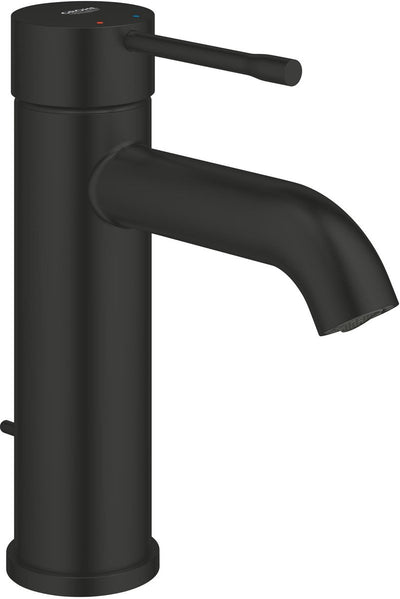 Grifo monomando para lavabo Grohe essence nuevo tamaño s – aquaguide – con desagüe automático – ecojoy – negro mate