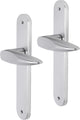 Maniglia per porta Impresso - sutton - per interni - scudo ovale con viti - alluminio - 2 pezzi