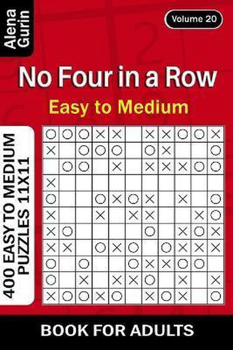 No four in a row puzzle book for adults