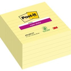 Notes super adesivo post-it a righe 101x101 mm giallo canarino