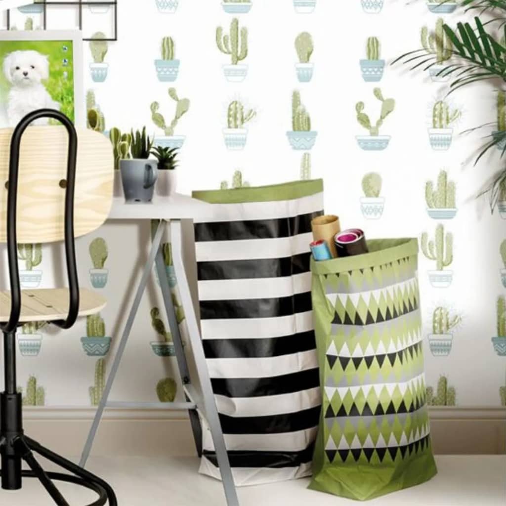 Noordwand Wallpaper Noordwand Wallpaper Urban Friends Coffee Etnico White and Green