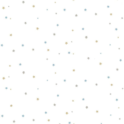 Noordwand behang mondo baby little stars blauw en wit