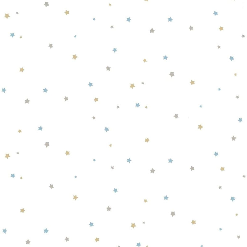 Noordwand behang mondo baby little stars blauw en wit