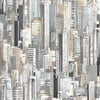 Wall Wall North Wall Wallpaper Friends Coffee Cities e Skyline Grey e Metallic