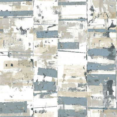 Noordwand Wallpaper Noordwand Friends Coffee Industrial Weathered Blue Metallic