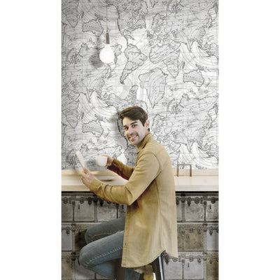 Noordwand Wallpaper Noordwand Friends Caffetterie e serrature metalliche e grigie