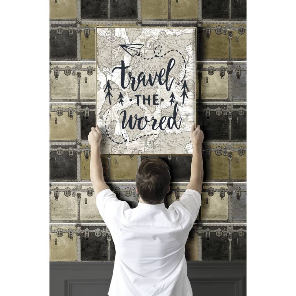 Noordwand Wallpaper Noordwand Friends Caffettes e chiusure metalliche e beige