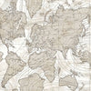 Noordwand Noordwand Behang Friends Coffee The World Map metallic en beige