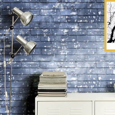 North Wall Noordwand Wallpaper Friends Coffee Pietre Blue