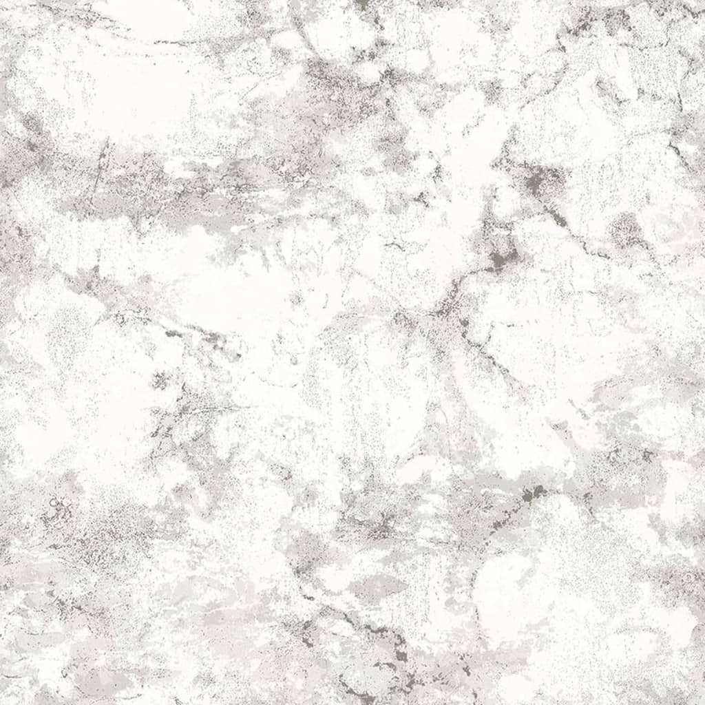 Noordwand Wallpaper Noordwand Friends Coffee Marble Concrete White and Metallic