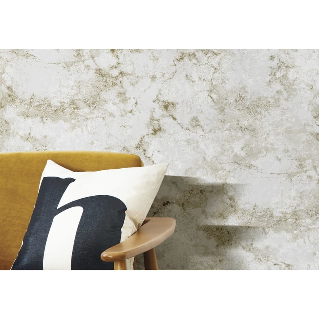 Noordwand Wallpaper Noordwand Friends Coffee Marble Concrete Grey e Metallic