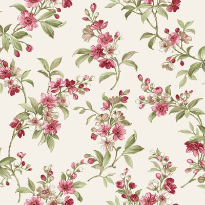 North Wall Noord Wallpaper Blooming Garden 6 fiori rosso e verde