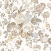 Noordwand behang blooming garden 6 big flowers beige en blauw