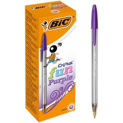 Penna bic cristal 20 pezzi viola