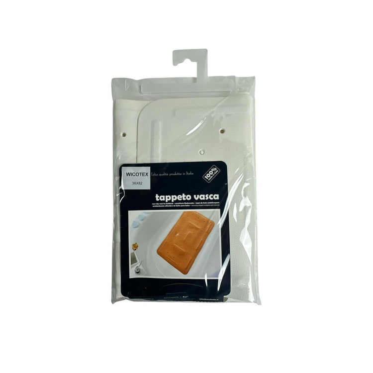 Tappetino da bagno antiscivolo Wicotex 36x82 cm bianco