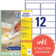 Etichette rimovibili avery zweckform l4743rev-100 universale bianco
