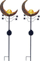 Luxform - lampada da giardino con picchetto - mandala arancione - 2 pezzi - LED - alimentazione solare